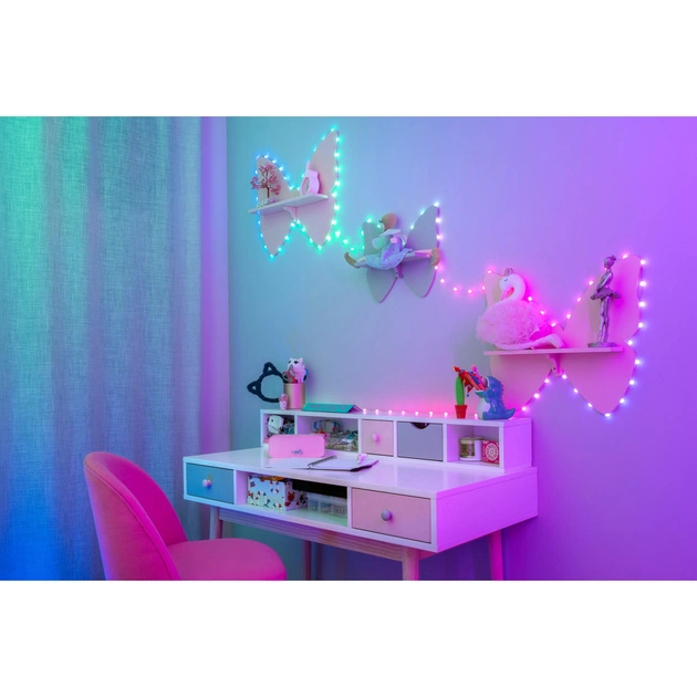 Гірлянда Twinkly Smart LED, Strings USB 200 Heart-shaped RGB LEDs, Green Wire, USB-C 12м (TWKH200RGB-G) - picture 12