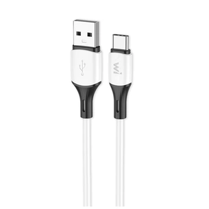Дата кабель USB 2.0 AM to USB-C 1.0m silicone white Wibrand (WI.DC/MA1W-UC) изображение 1