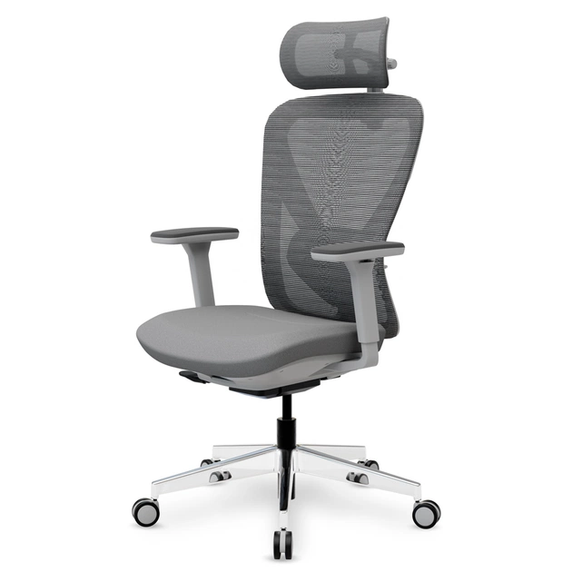 Офісне крісло Mealux Q1 Air Fabric Grey (HF-Q1 F/G) - зображення 6