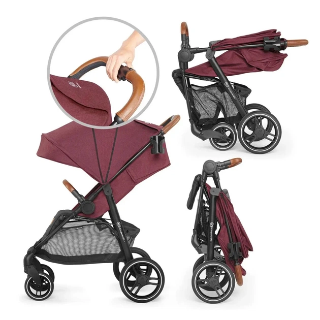 Коляска Kinderkraft Grande 2020 Burgundy (KKWGRANBRG000N) (5902533913190) - picture 12