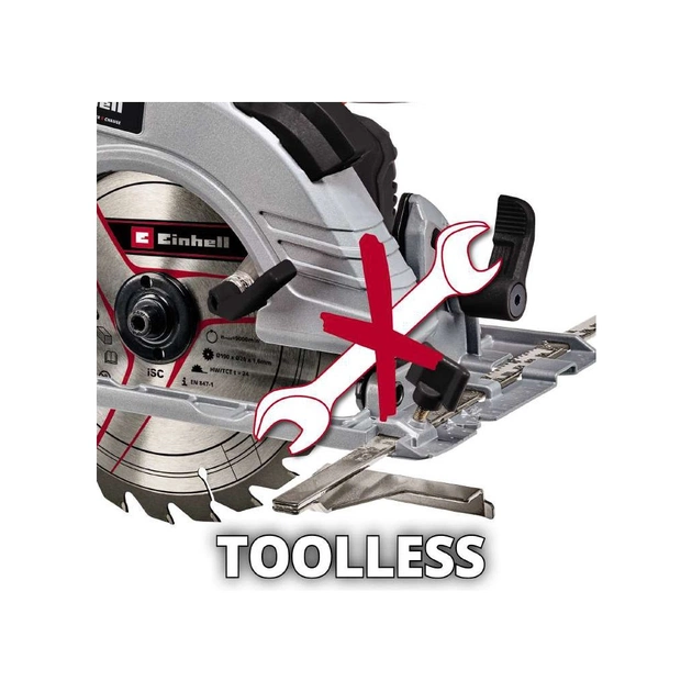 Дискова пила Einhell TE-CS 18/190 Li BL - Solo акум., PXC, 18В, диск 190х20 мм (без АКБ та ЗП) (4331210) - picture 4