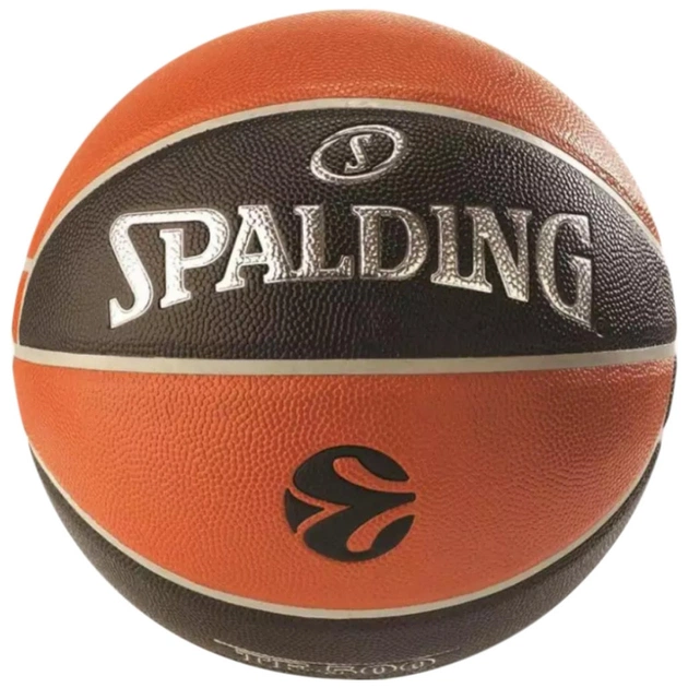 М'яч баскетбольний Spalding Euroleague TF-500 чорний, помаранчевий Уні 7 77101Z (689344411040) - изображение 1