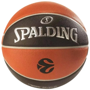 М'яч баскетбольний Spalding Euroleague TF-500 чорний, помаранчевий Уні 7 77101Z (689344411040) зображення 1