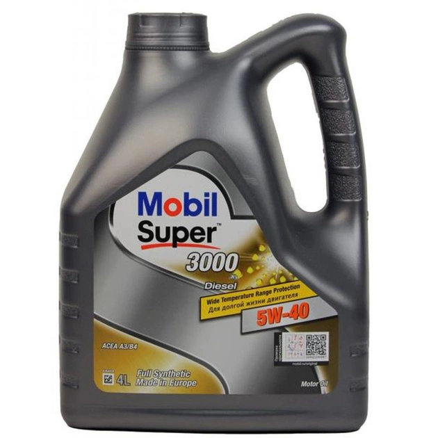 Моторна олива Mobil SUPER 3000 DIESEL 5W40 4л (MB 5W40 3000 DIE 4L) - изображение 1