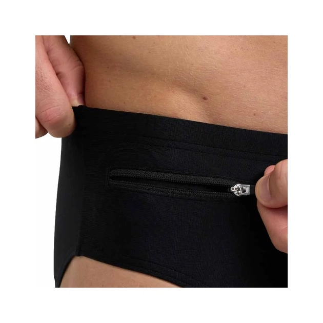 Плавки Arena Zip Brief 9Cm 006259-500 чорний 80 (3468336895207) - зображення 4