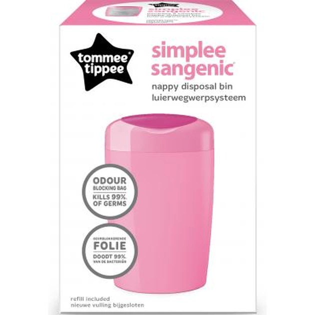 Накопичувач підгузників Tommee Tippee Sangenic Simplee рожевий (5010415700889) - зображення 3
