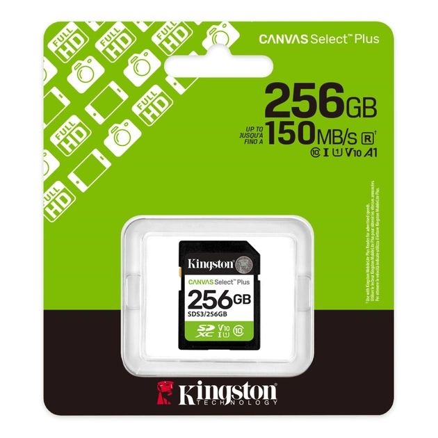 Карта пам'яті Kingston 256GB SDXC class 10 UHS-I V10 A1 Canvas Select Plus (SDS3/256GB) - picture 3