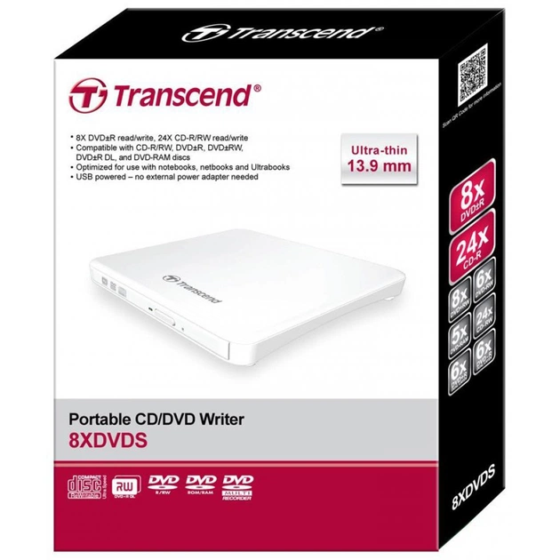 Оптичний привід DVD-RW Transcend TS8XDVDS-W - picture 4