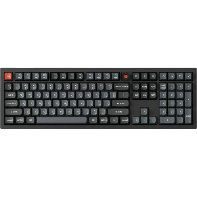 Клавіатура Keychron V6 8K Keychron Super Red Switch RGB USB UA Black (V6W-D1-UA) - зображення 1