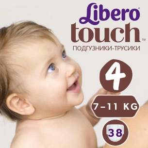 Підгузки Libero Touch 4 (7-11 кг) 38 шт (7322540770216) зображення 1