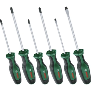 Набір викруток Bosch набір 6шт, SL 4, 6.5 мм, PH1х100 мм, PH2х125 мм, PZ1х100 мм, PZ2х125 мм (1.600.A02.BX7) изображение 1