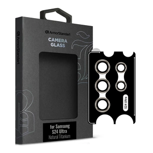 Скло захисне Armorstandart Camera glass Supreme Black Icon Samsung S24 Ultra Natural Titanium (ARM76603) зображення 1