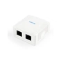 Комп'ютерна розетка Cablexpert RJ45x2 UTP, cat.5e (NCAC-2U5E-01) - зменшене зображення 2