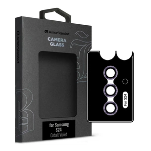 Скло захисне Armorstandart Camera glass Supreme Black Icon Samsung S24 Cobalt Violet (ARM76608) зображення 1