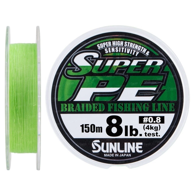 Шнур Sunline New Super PE 150м (салат.) #0.8/0.148мм 8LB/4кг (1658.08.87) - изображение 1