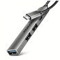 Концентратор AXAGON USB-C to 1xUSB-A 5Gbps + 2xUSB-A 480Mbps + 1xUSB-C 480Mbps 0.12m aluminum (HUE-STC) - зменшене зображення 1