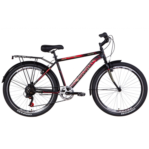 Велосипед Discovery 26" PRESTIGE MAN Vbr рама-18" 2021 Black/Red (OPS-DIS-26-358) - изображение 1