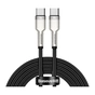 Дата кабель USB-C to USB-C 2.0m 100W metal black Baseus (CATJK-D01) - уменьшенное изображение 1