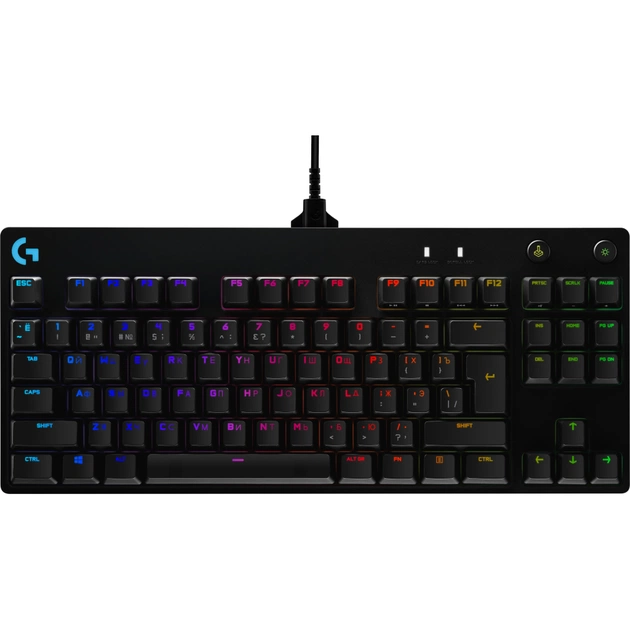 Клавіатура Logitech G PRO Mechanical Gaming USB UA Black (920-009392) - зображення 1