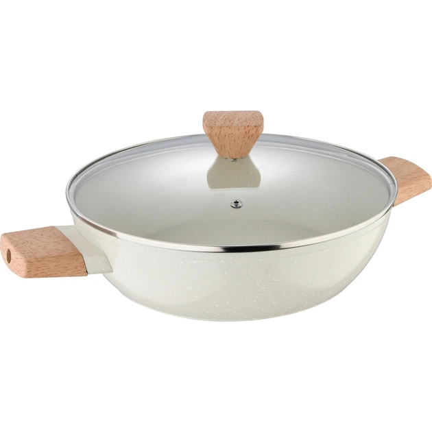 Сотейник Bergner Naturally з кришкою 28 см (BG-34747-CR) - зображення 1