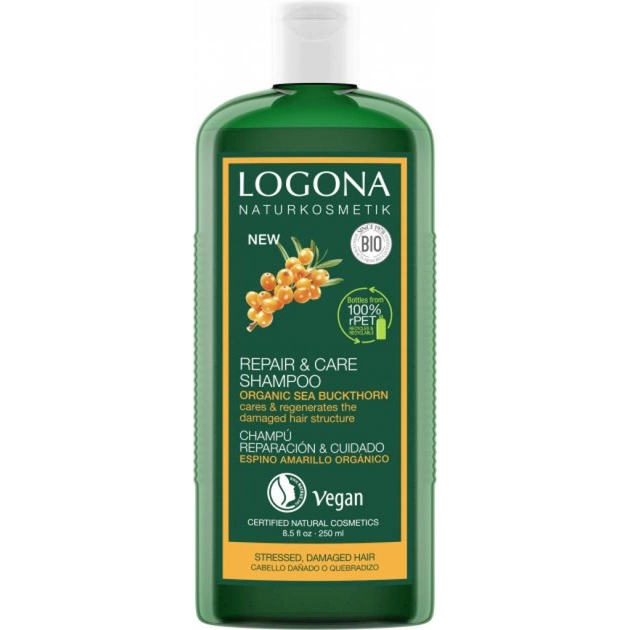 Шампунь Logona реконструктор волосся Обліпиха 250 мл (4017645044289) - зображення 1