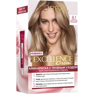 Фарба для волосся L'Oreal Paris Excellence 8.1 Світло-русявий попелястий (3600523781171) зображення 1