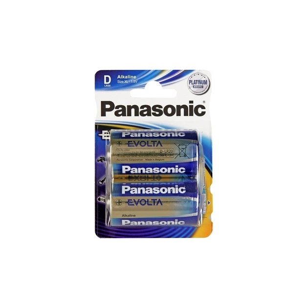 Батарейка Panasonic D LR20 Evolta * 2 (LR20EGE/2BP) - зображення 1