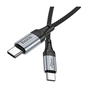 Дата кабель USB-C to USB-C 1.0m 3A nylon X102 black HOCO (6942007608787) - уменьшенное изображение 4