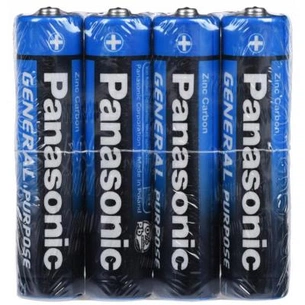 Батарейка Panasonic GENERAL PURPOSE R3 TRAY 4 ZINK-CARBON (R03BER/4PR) зображення 1
