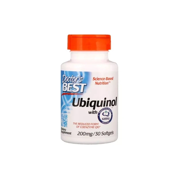 Антиоксидант Doctor's Best Убихинол, Ubiquinol with Kaneka, 200 мг, 30 желатиновых кап (DRB-00274) - изображение 1