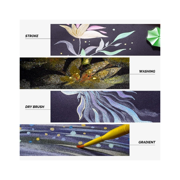 Акварельні фарби Arrtx APW-001-M0108, Металік 8 кольорів (LC303281) - picture 2