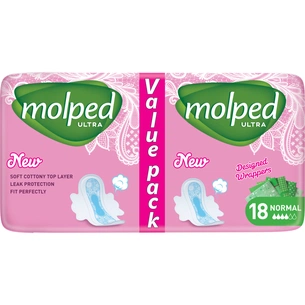 Гігієнічні прокладки Molped Ultra Normal 4 краплі 18 шт. (8690536825165) зображення 1