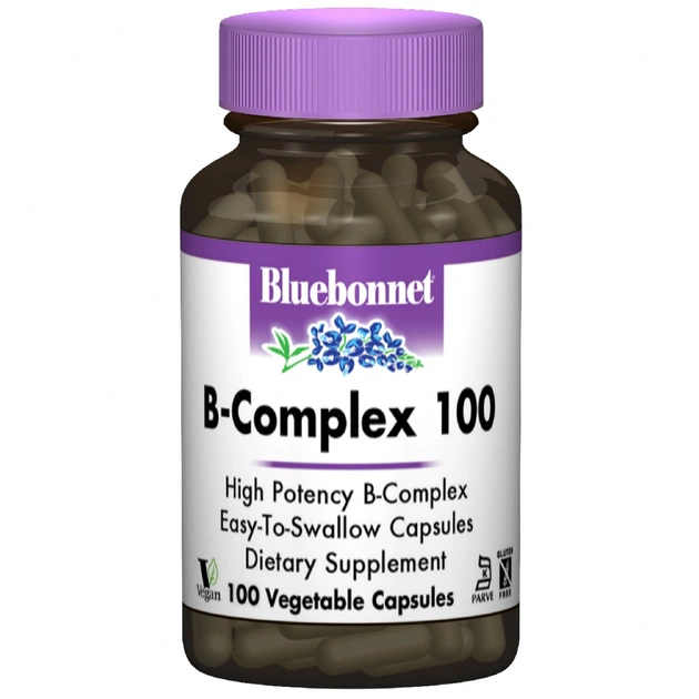 Вітамін Bluebonnet Nutrition В-Комплекс 100, 100 гелевих капсул (BLB-00418) - зображення 1