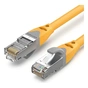 Патч-корд 0.3м, S/FTP cat 6a RJ-45 yellow Vention (IBHYAA) - зменшене зображення 1