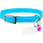 Нашийник для тварин WAUDOG GLAMOUR "Квіточка" з резинкою і стразами для кішок (блакитний) (32552) - зменшене зображення 1