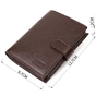 Портмоне Bond Accessories З натуральної зернистої шкіри Коричневе (22056) - уменьшенное изображение 3