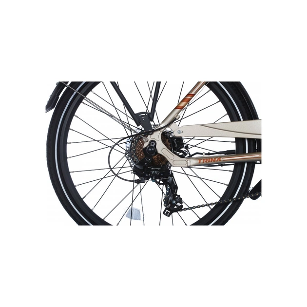 Електровелосипед Trinx E-Bike Sella 2.0 24" рама-17" Champagne-Gold (Sella2_17.CG) - зображення 4