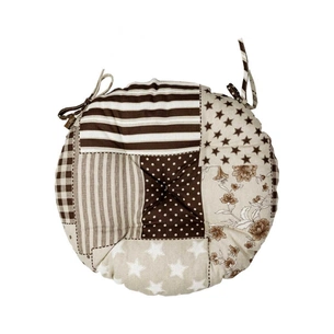 Подушка на стілець Прованс Печворк коричневий Господиня D-40 см (4823093451230) зображення 1