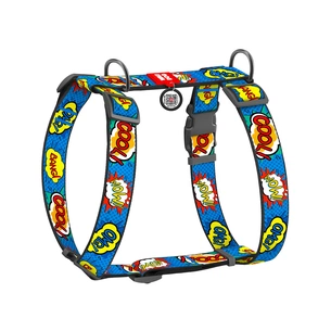 Шлея для собак WAUDOG Nylon анатомічна H-подібна з QR-паспортом "ВАУ" пластиковий фастекс XL (323-0087) зображення 1