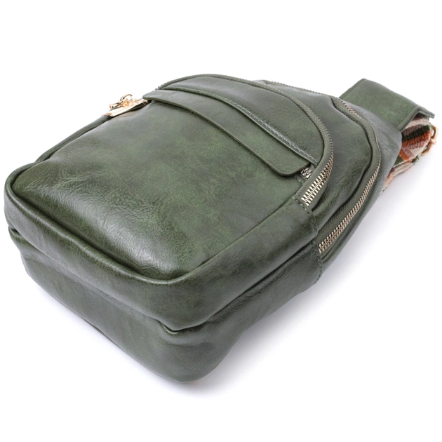 Сумка Vintage З гладкої екошкіри Зелена (22771) - зображення 5