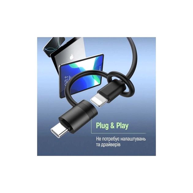 Перехідник Lightning F to USB-C M black ColorWay (CW-AD-CL2) - picture 9