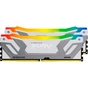Модуль пам'яті для комп'ютера DDR5 48GB (2x24GB) 8800 MHz Renegade RGB White/Silver Kingston Fury (ex.HyperX) (KF588CU42RWAK2-48) - зменшене зображення 2