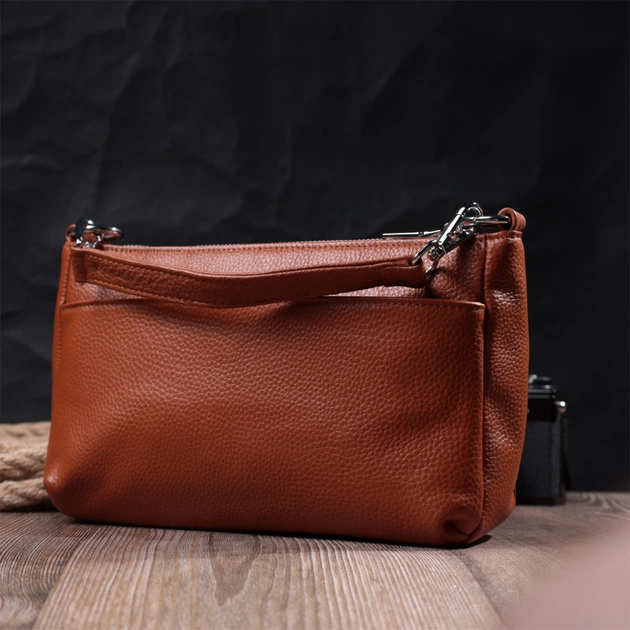 Сумка Vintage З натуральної шкіри Руда (22804) - зображення 12