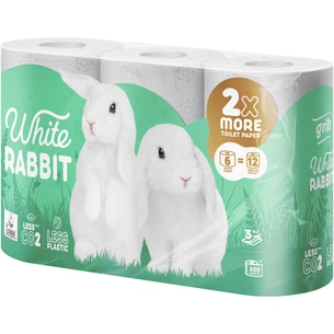 Туалетний папір Grite White Rabbit 3 шари 6 рулонів (4770023346046) зображення 1
