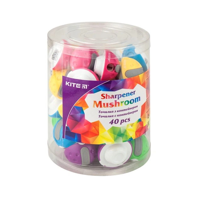 Точилка Kite Mushroom з контейнером кругла (K20-118) - изображение 2