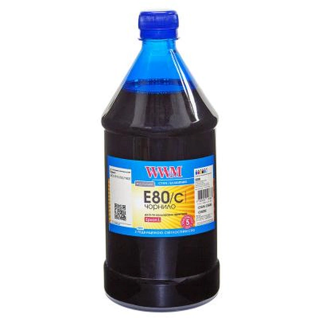 Чернила WWM Epson L800 1000г Cyan (E80/C-4) - изображение 1