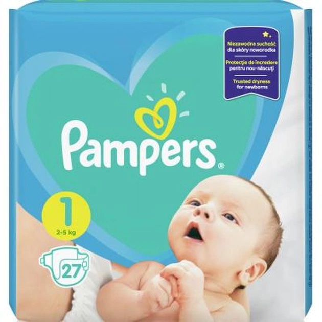 Підгузки Pampers New Baby Newborn Розмір 1 (2-5 кг) 27 шт (8001090910080) - зображення 1