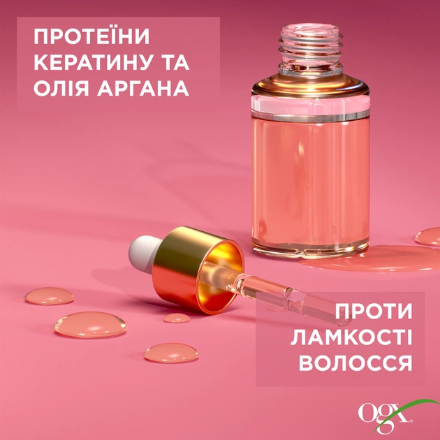 Кондиціонер для волосся OGX Keratin Oil проти ламкості з кератиновою олією 385 мл (0022796977526) - picture 6