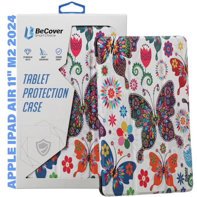Чехол для планшета BeCover Smart Case Apple iPad Air 11" M2/M3 (2024/2025) Butterfly (711599) - изображение 1