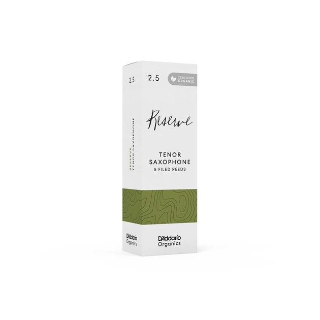 Трость для саксофона D'Addario Organic Reserve - Tenor Sax #2.5 - 5 Pack (ODKR0525) - изображение 1
